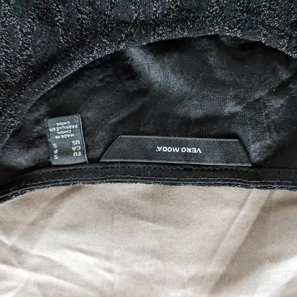 Black metallic crop top Vero Moda - long sleeved - Picture 3 of 5